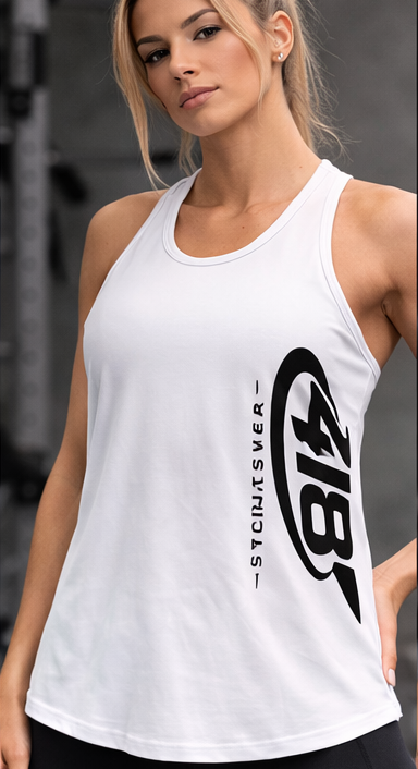 418 Sport Rush Racerback White