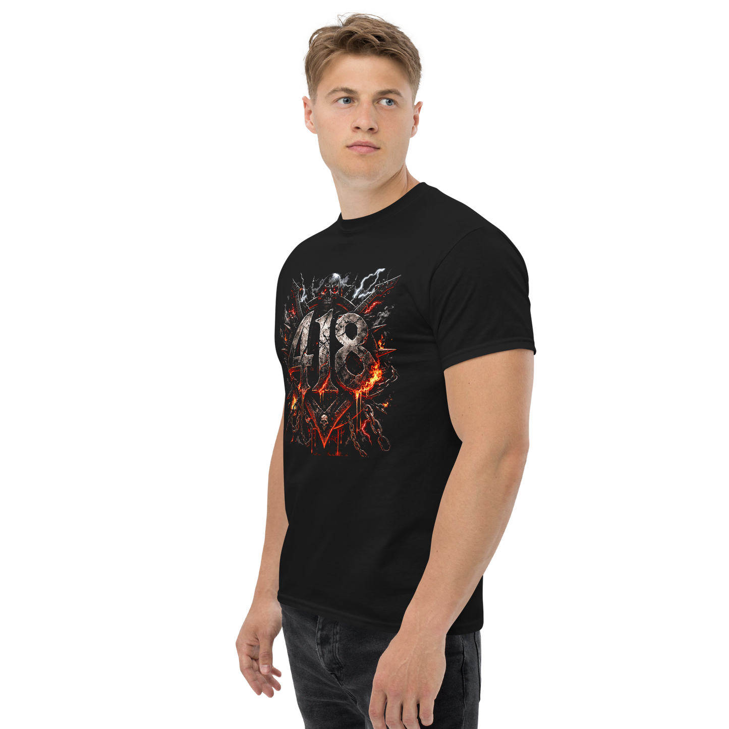 418 Distortion Hellfire Tee Black