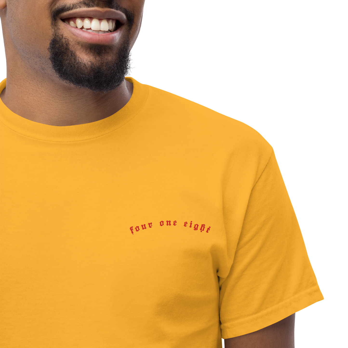418 Distortion Thorn Red Tee Gold