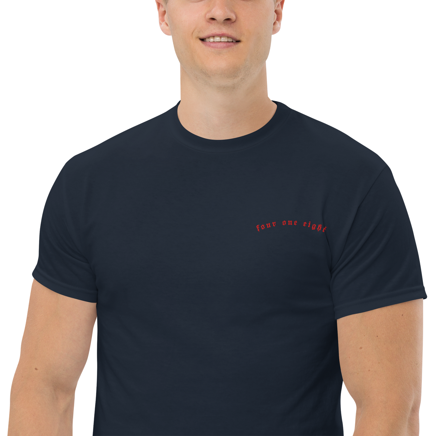 418 Distortion Death Hands Tee Navy