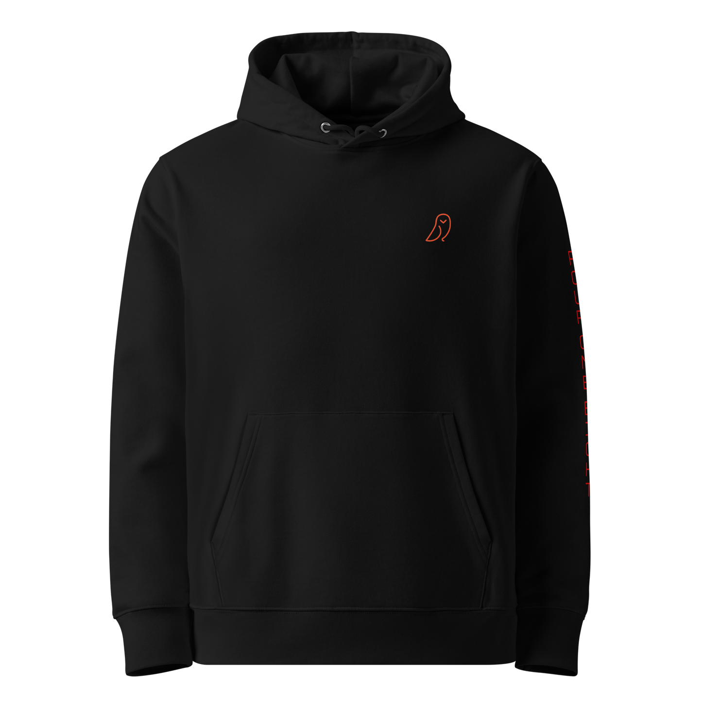 418 Bungee Red Sleave Hoodie Black