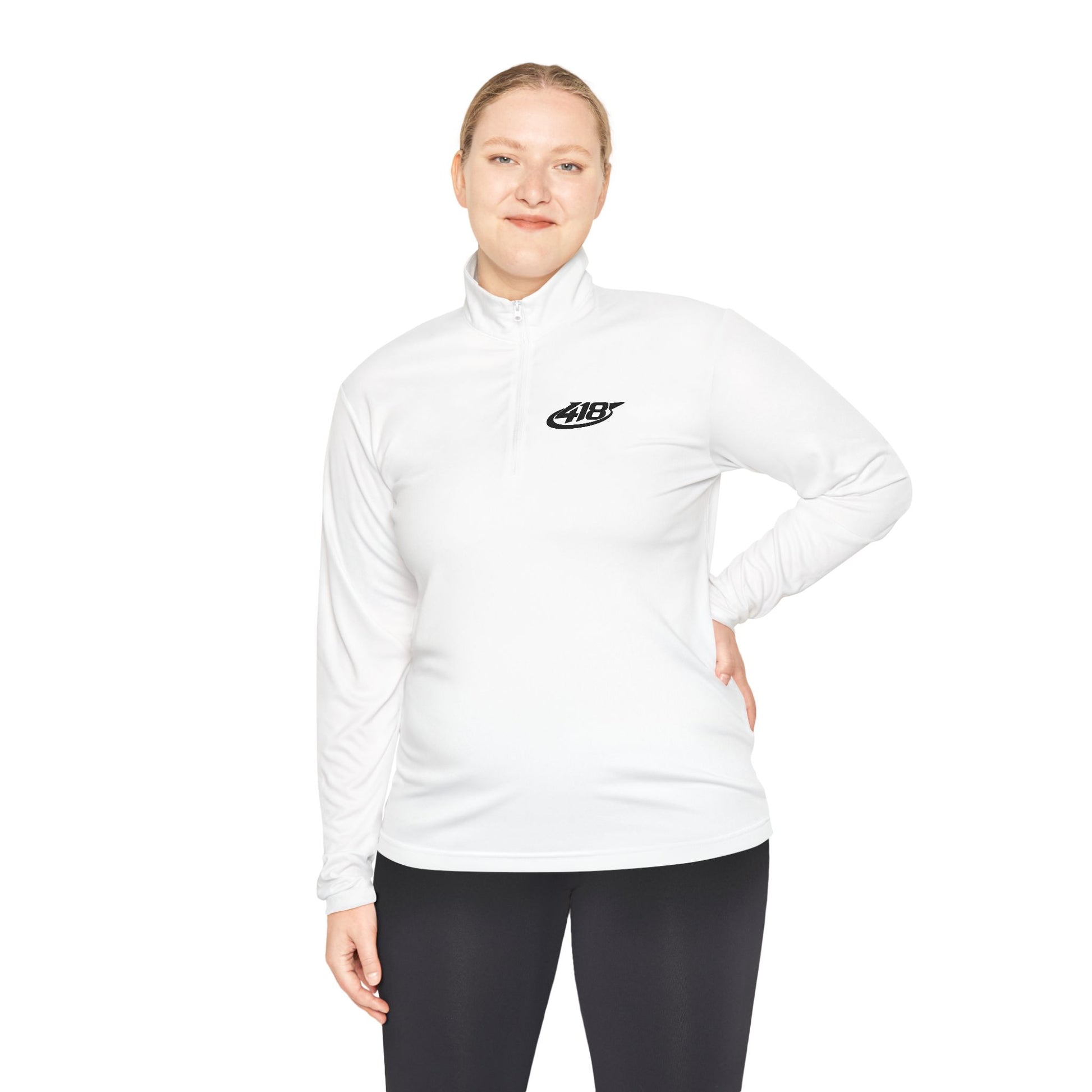 418 Sport Rush Quarter-Zip Pullover White Printify