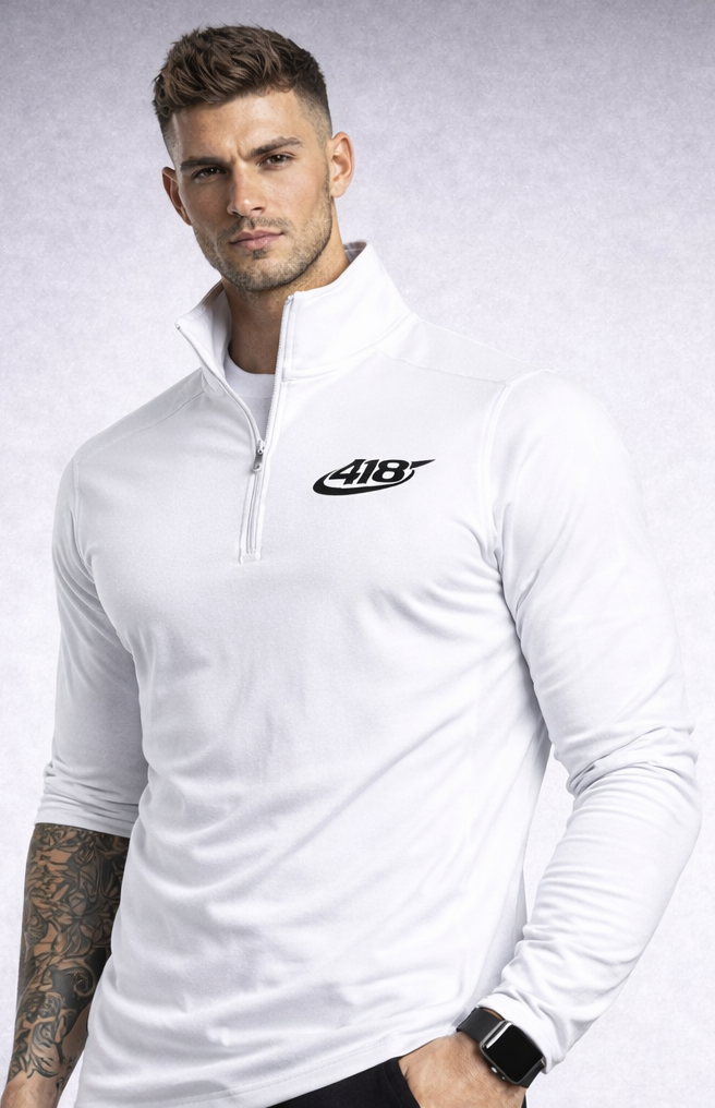 418 Sport Rush Quarter-Zip Pullover White