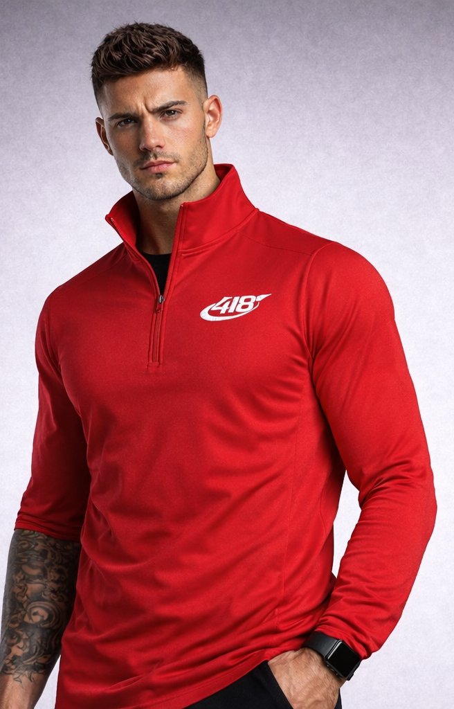 418 Sport Rush Quarter-Zip Pullover Red