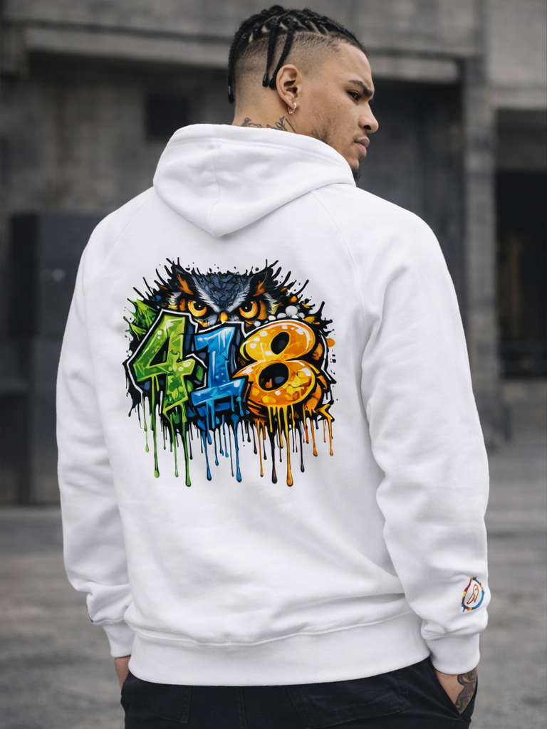 418 Big Bro Hoodie White