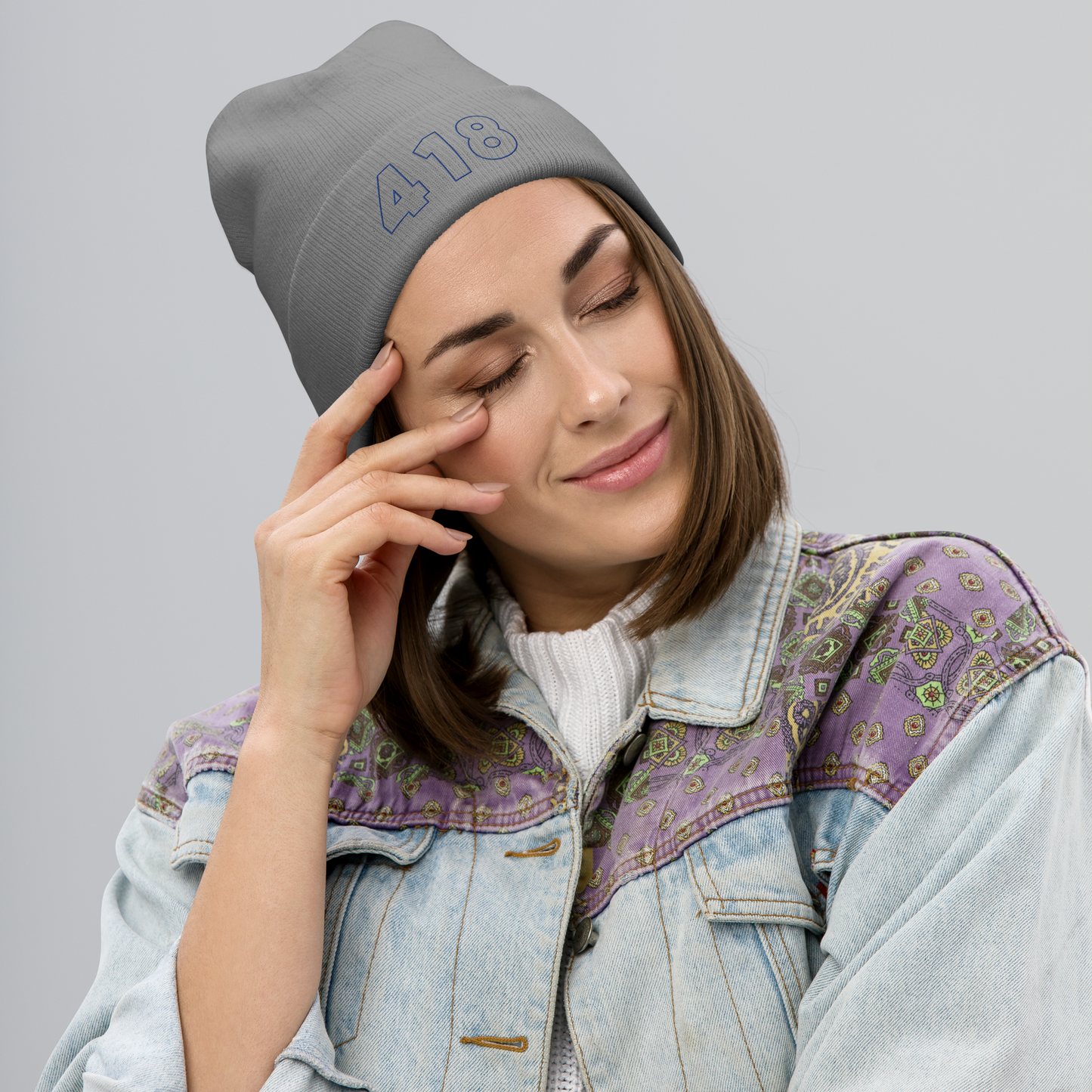 418 Hollow Beanie Grey