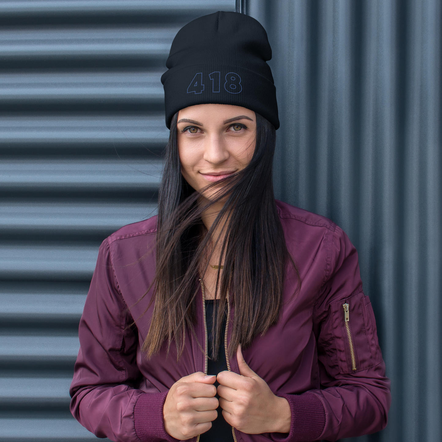 418 Hollow Beanie Navy