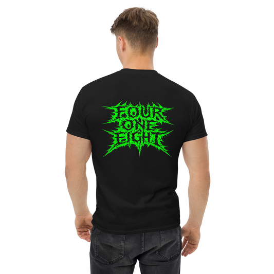 418 Distortion Thorn Green Tee Black
