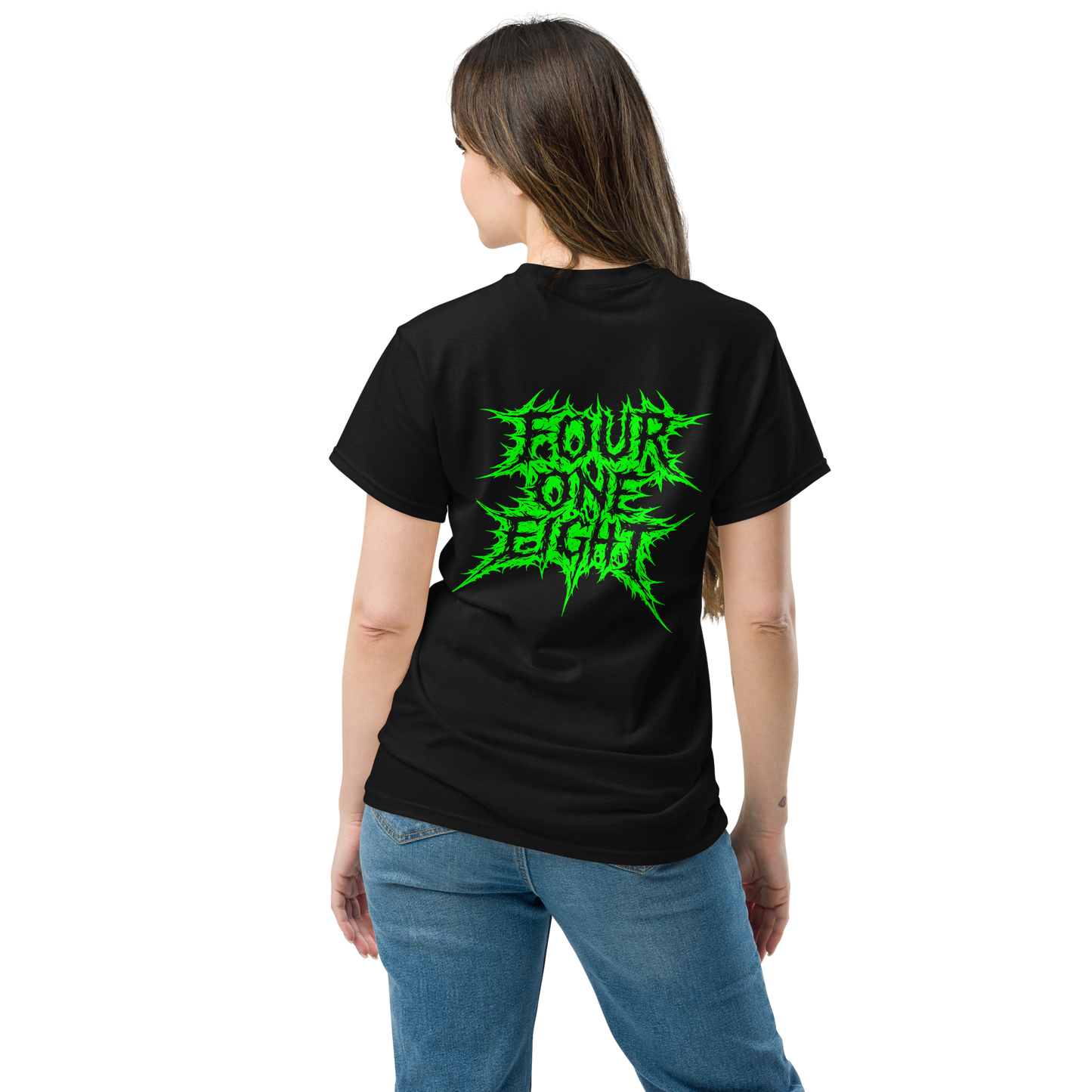418 Distortion Thorn Green Tee Black