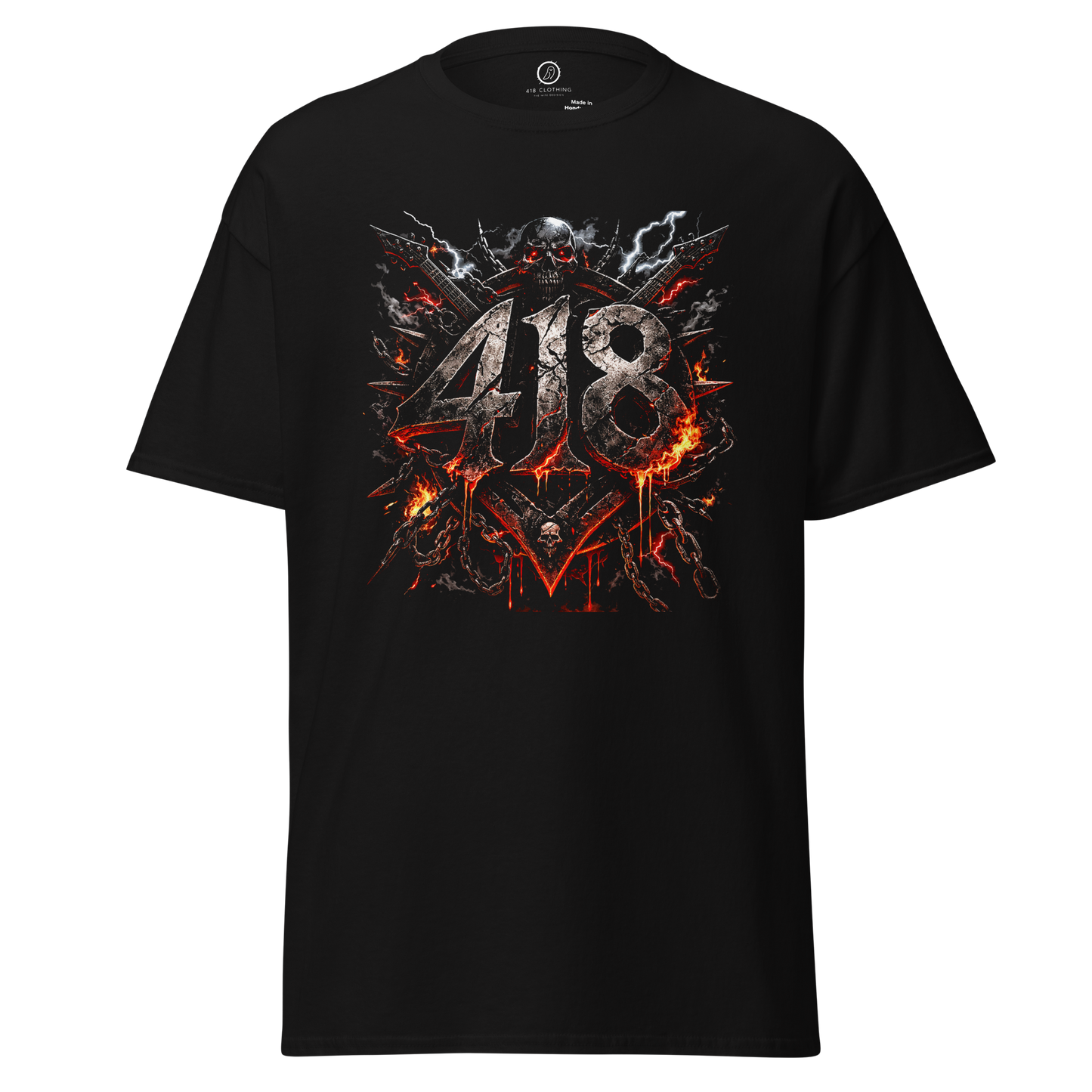 418 Distortion Hellfire Tee Black