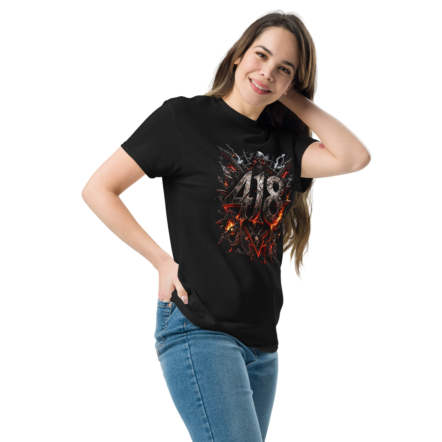 418 Distortion Hellfire Tee Black