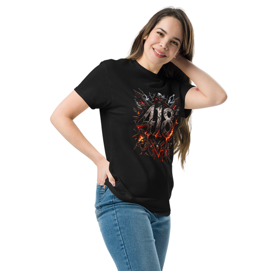 418 Distortion Hellfire Tee Black