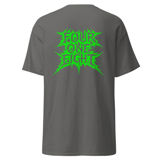 418 Distortion Thorn Green Tee Charcoal