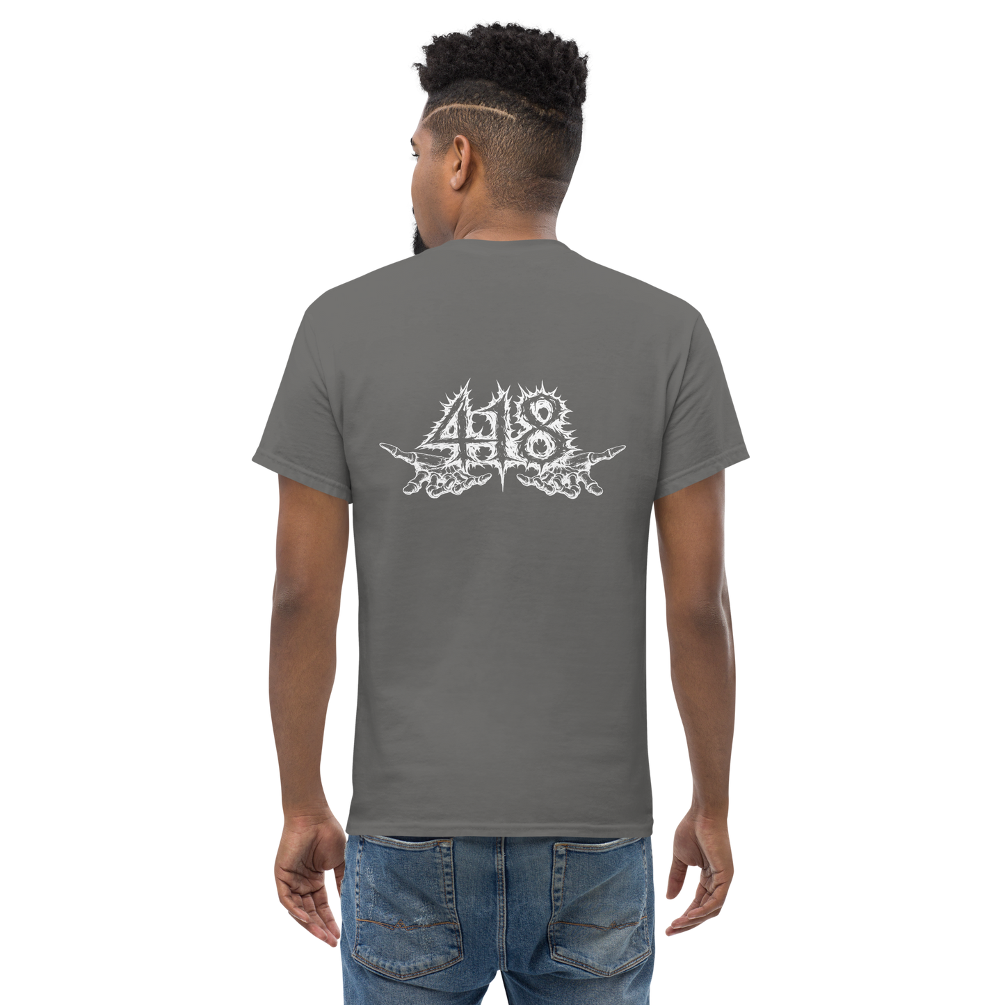 418 Distortion Death Hands Tee Charcoal