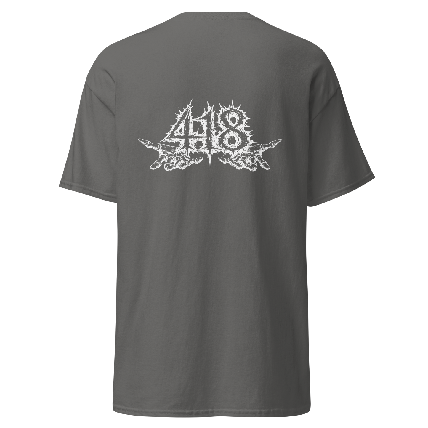 418 Distortion Death Hands Tee Charcoal