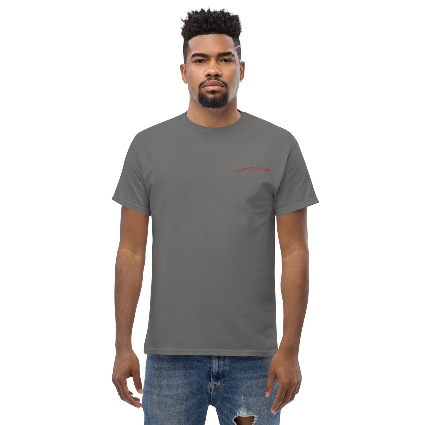 418 Distortion Thorn Green Tee Charcoal
