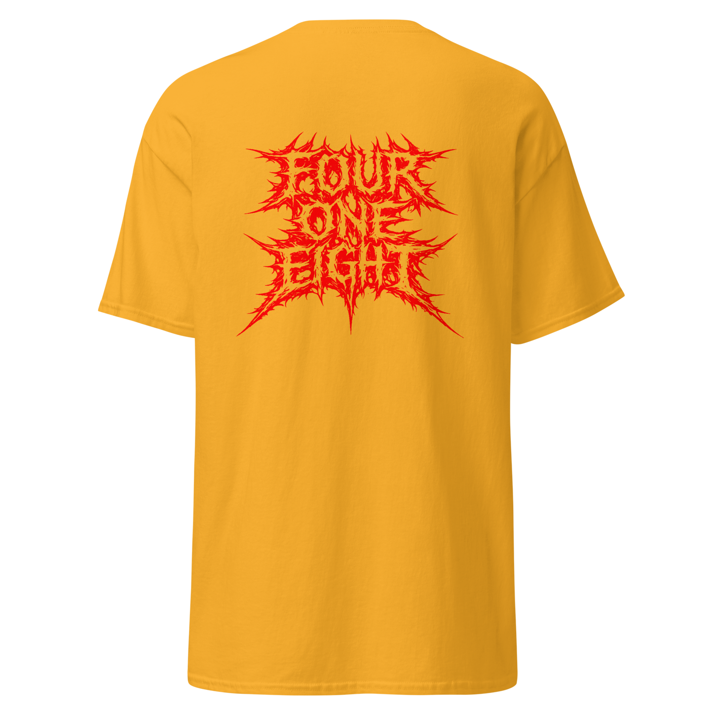 418 Distortion Thorn Red Tee Gold