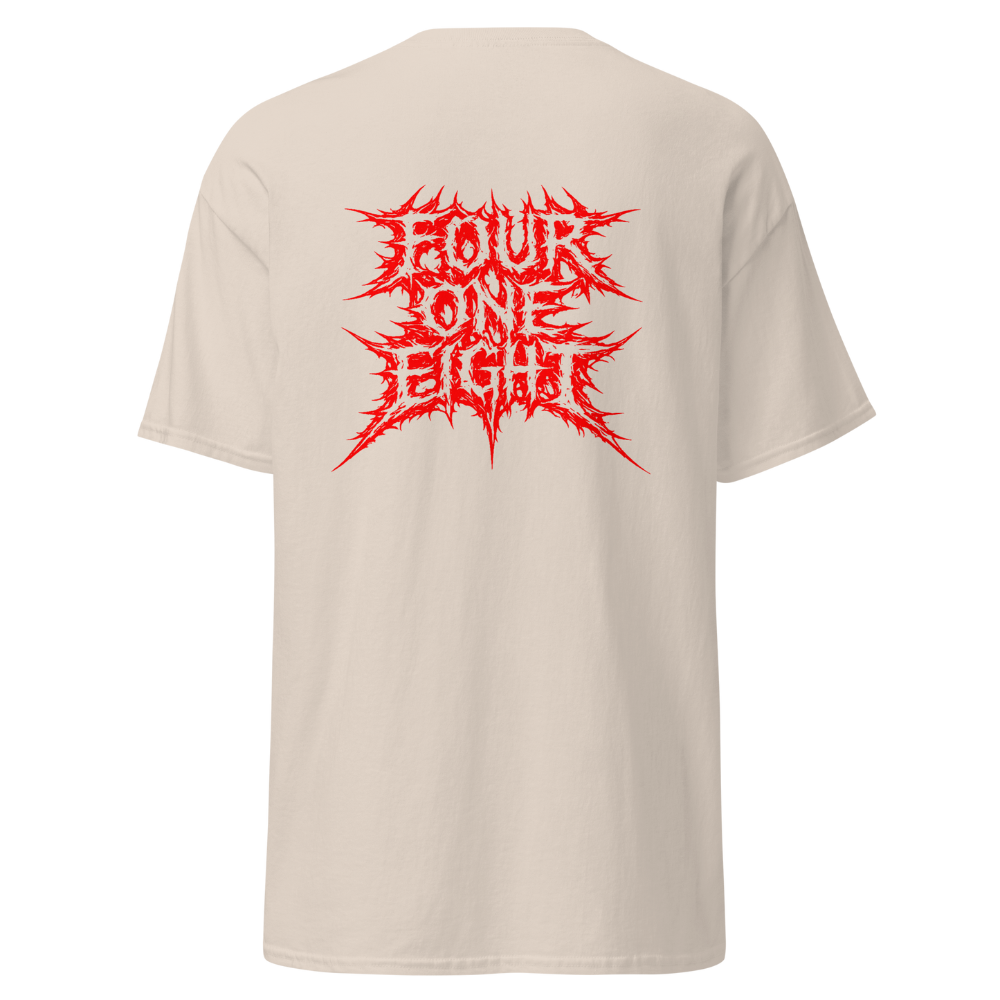 418 Distortion Thorn Red Tee Natural