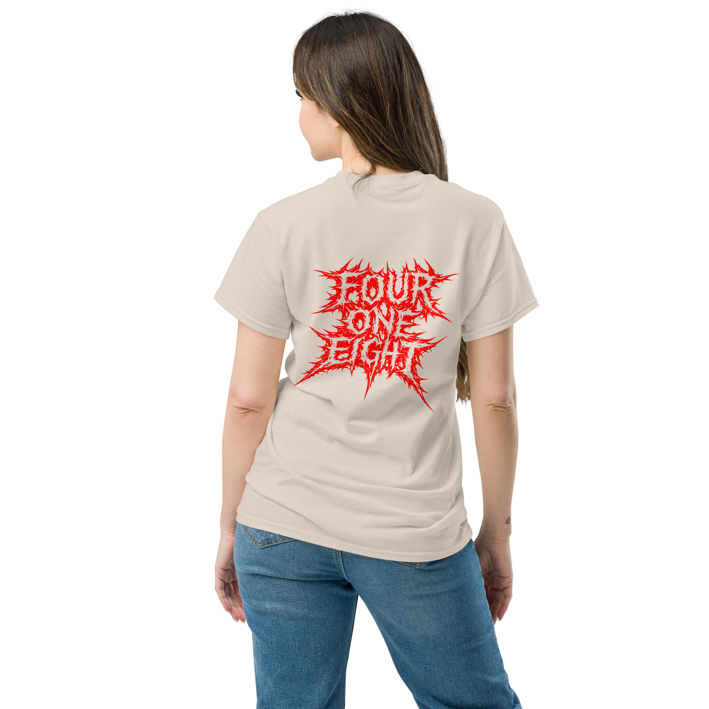418 Distortion Thorn Red Tee Natural