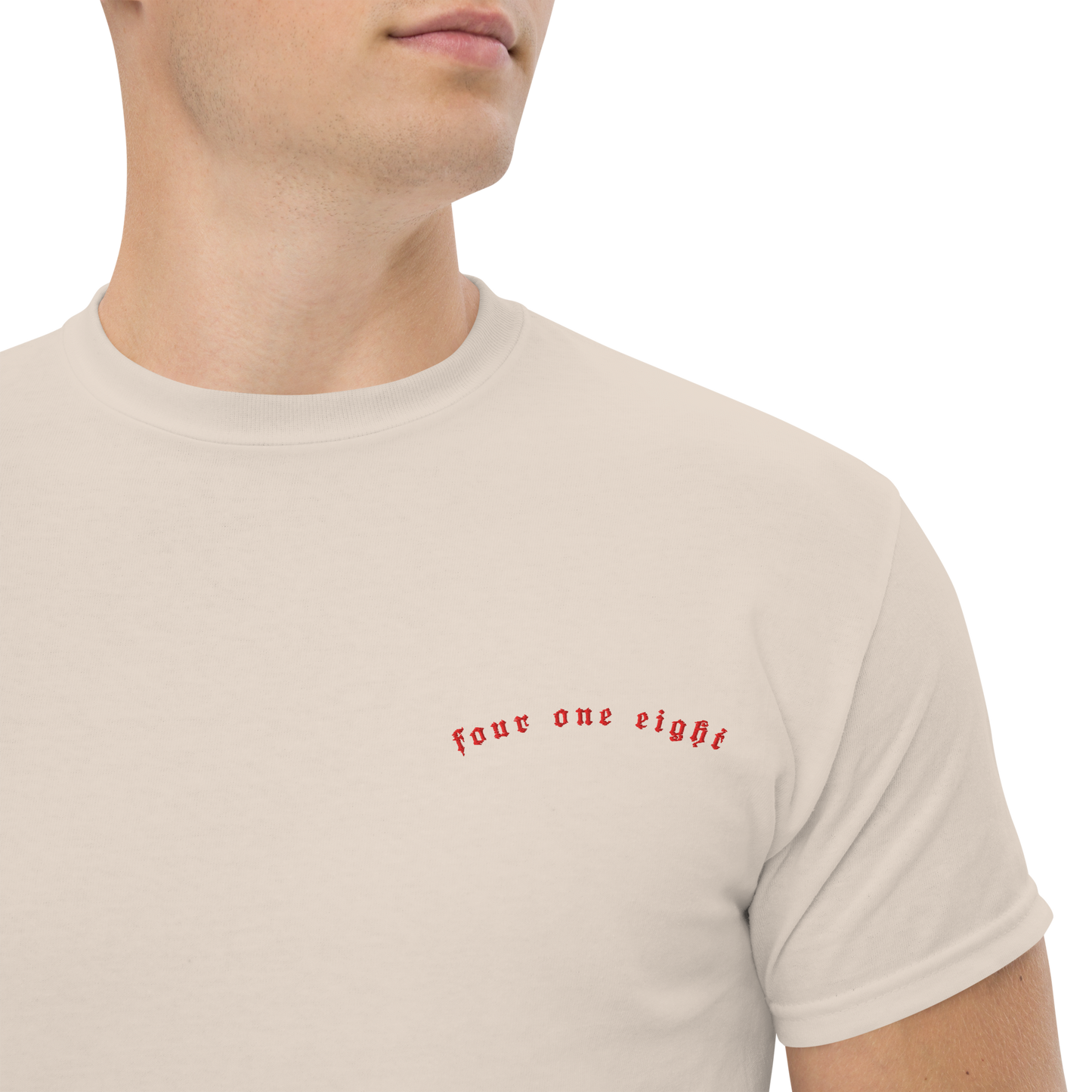 418 Distortion Thorn Red Tee Natural