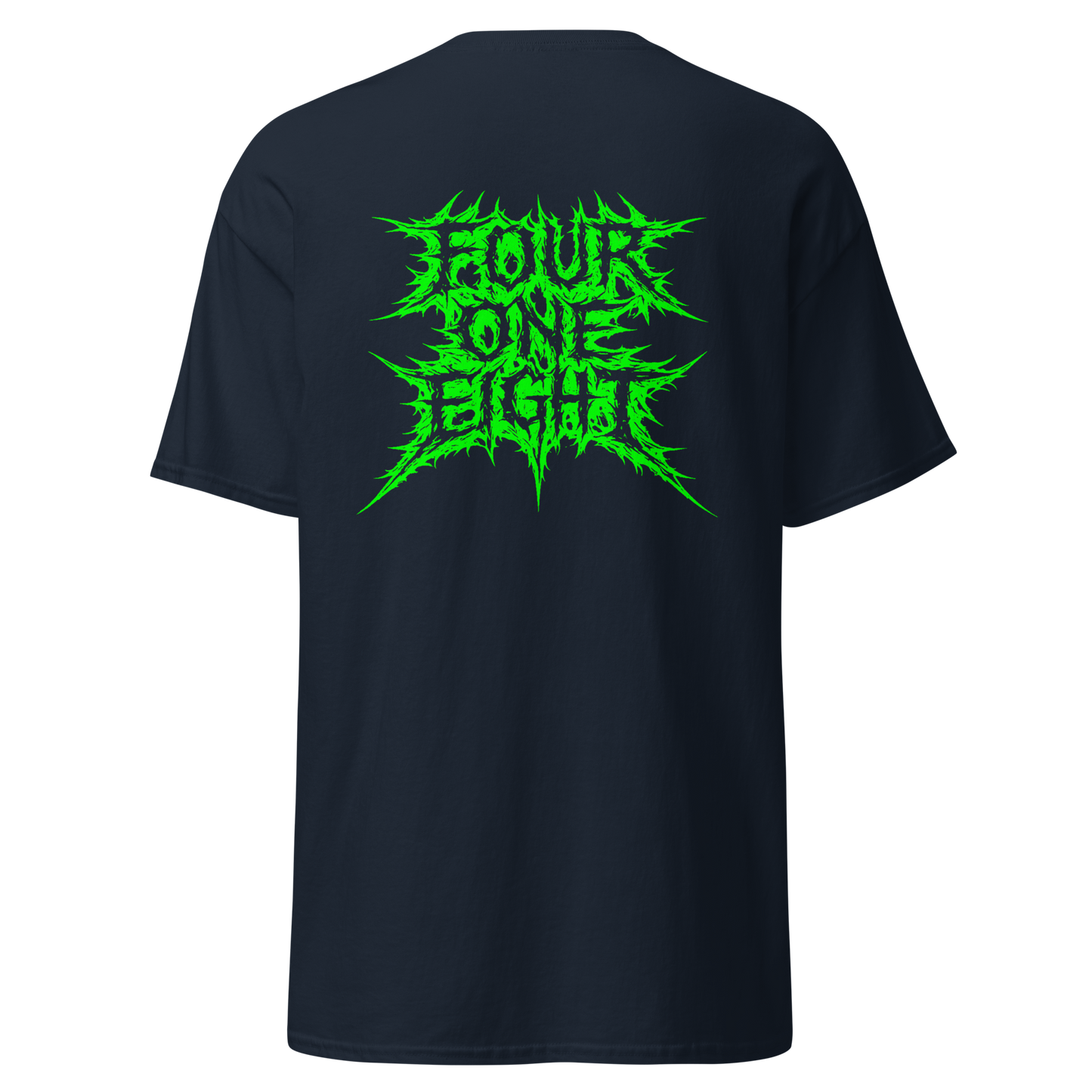 418 Distortion Thorn Green Tee Navy