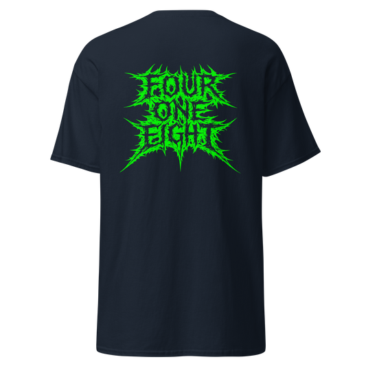 418 Distortion Thorn Green Tee Navy