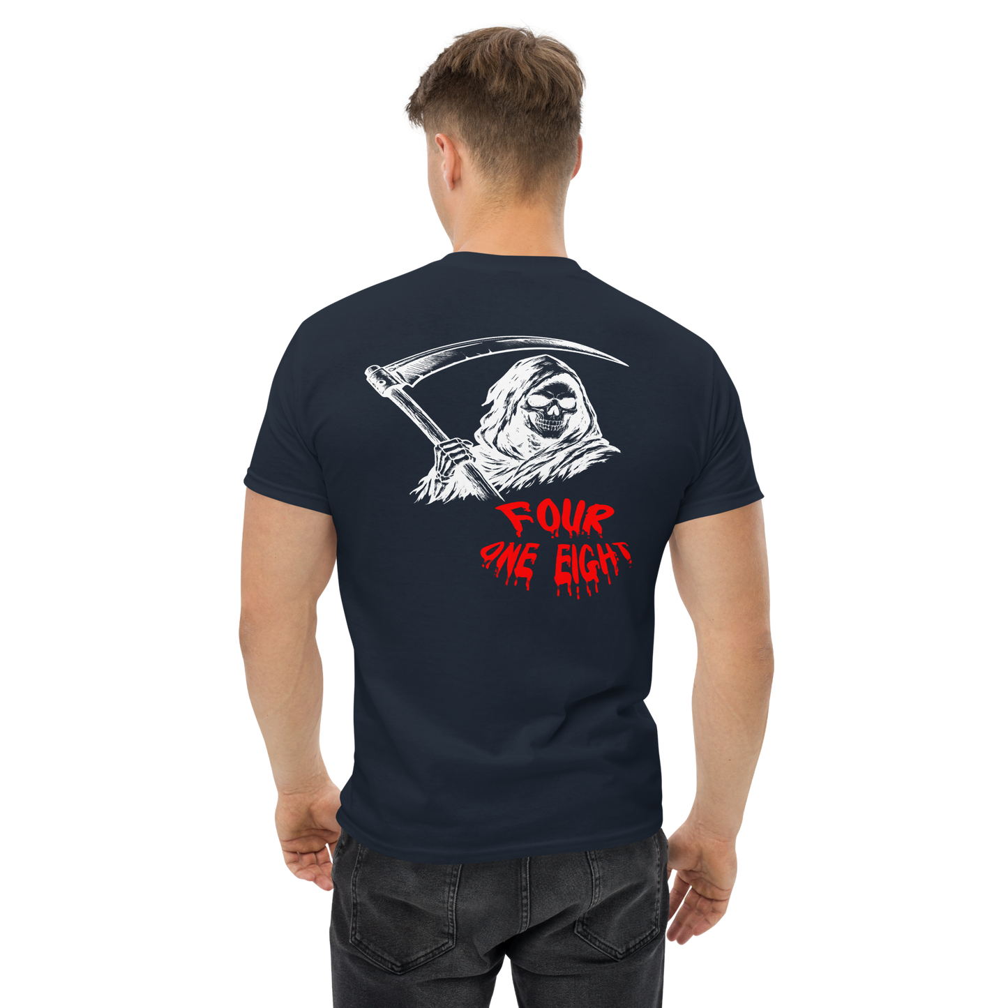 418 Distortion Pale Rider Tee Navy