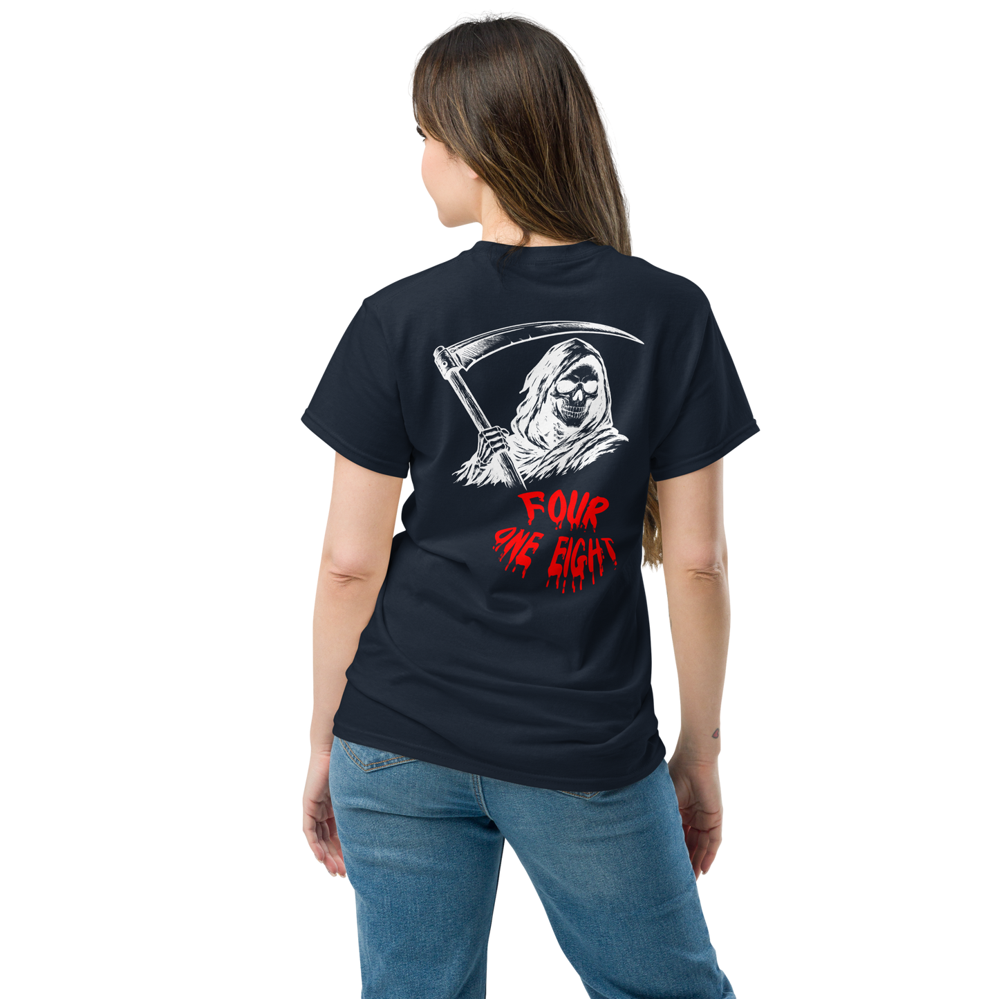 418 Distortion Pale Rider Tee Navy