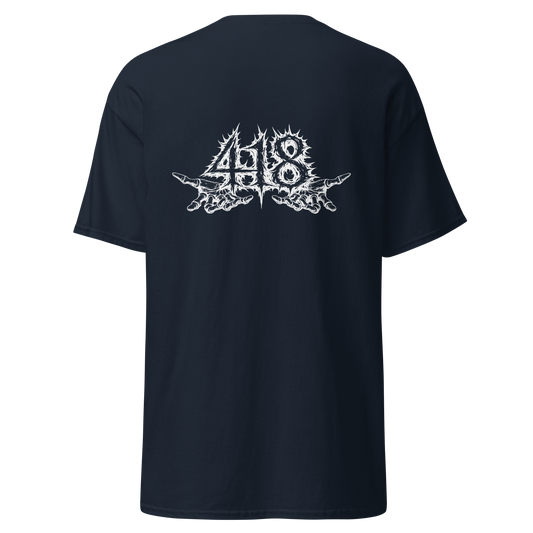 418 Distortion Death Hands Tee Navy