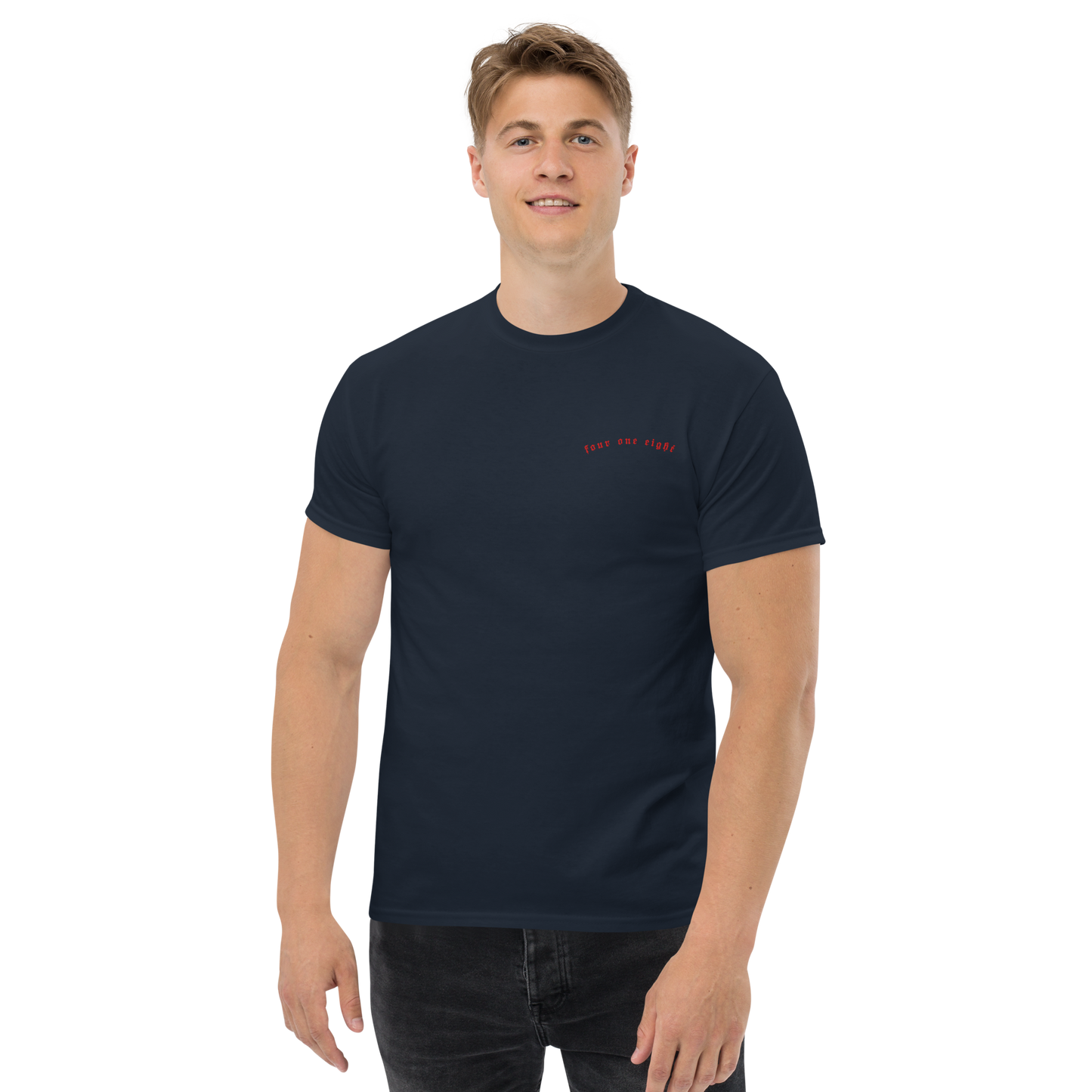418 Distortion Pale Rider Tee Navy