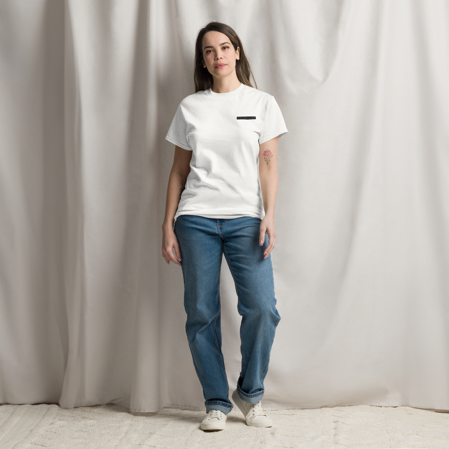 418 Rose Story Tee White