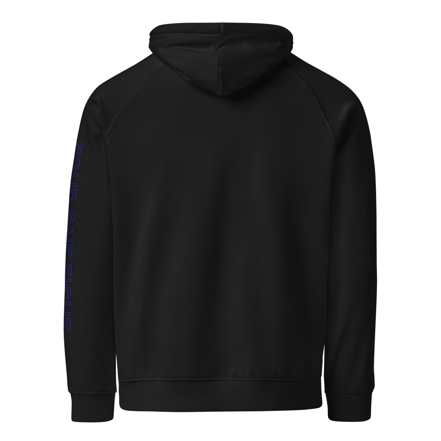 418 Hollow Blue Sleave Hoodie Black