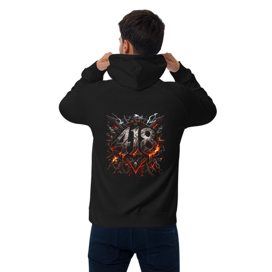 418 Distortion Hellfire Hoodie Black