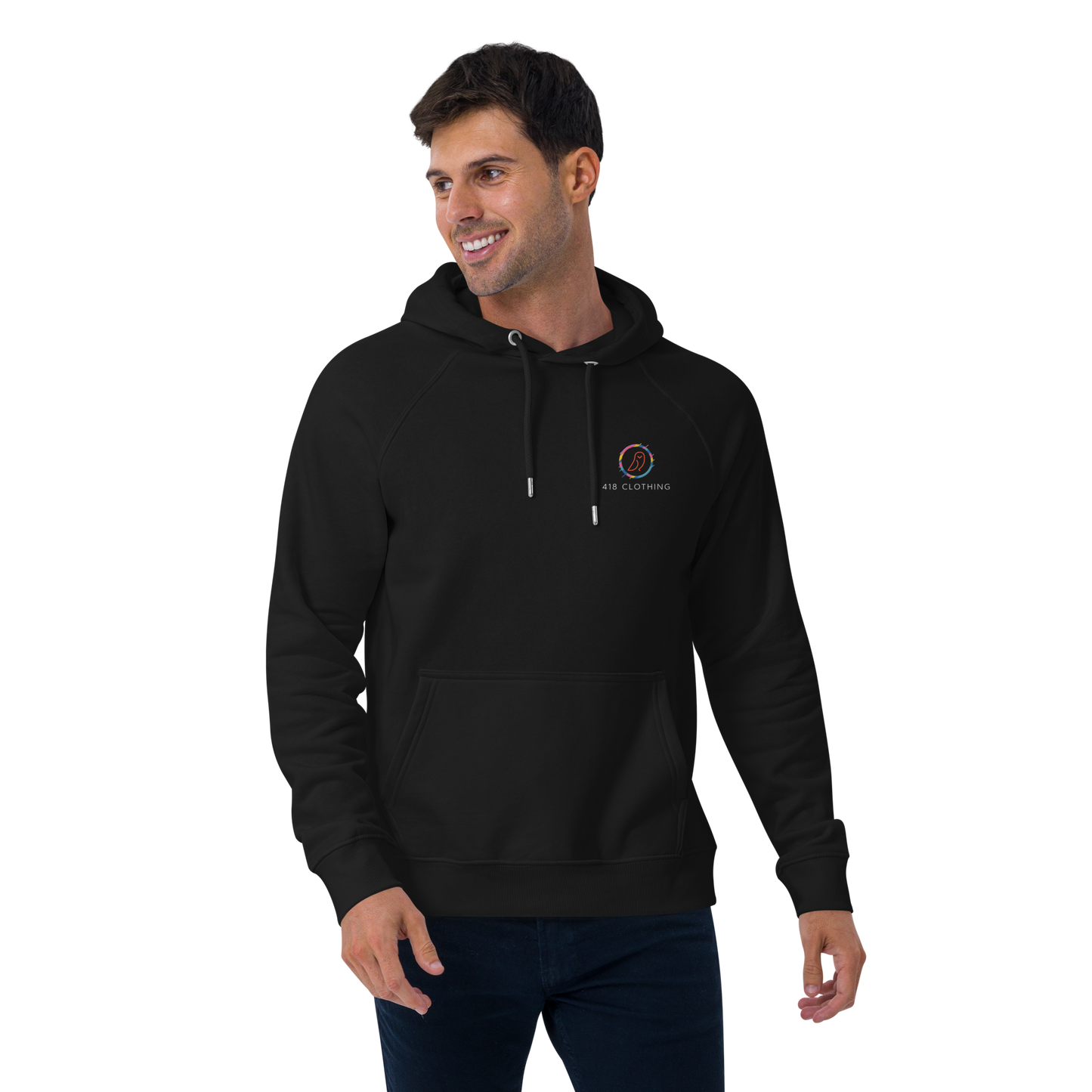 418 In The Woods Hoodie Black