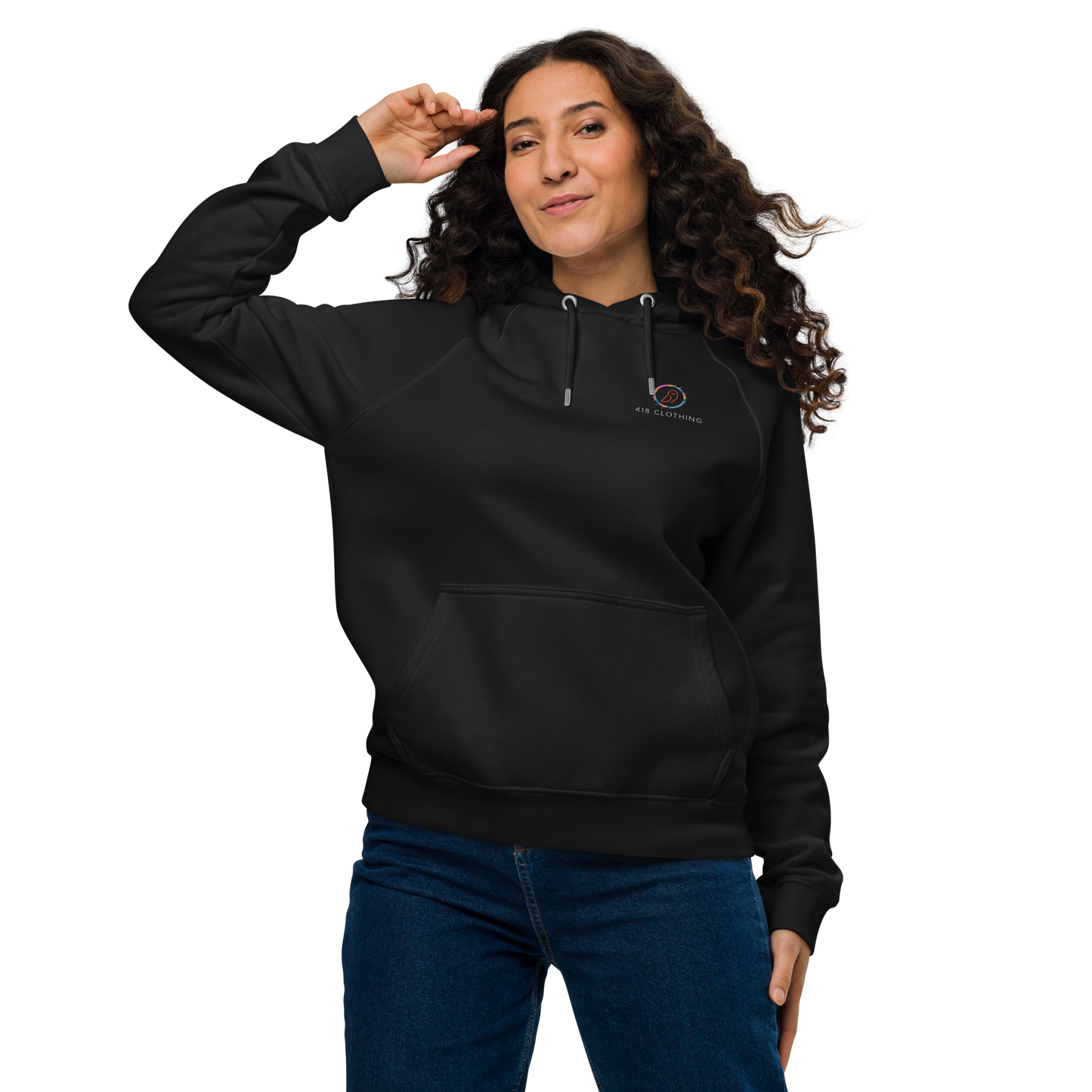 418 In The Woods Hoodie Black