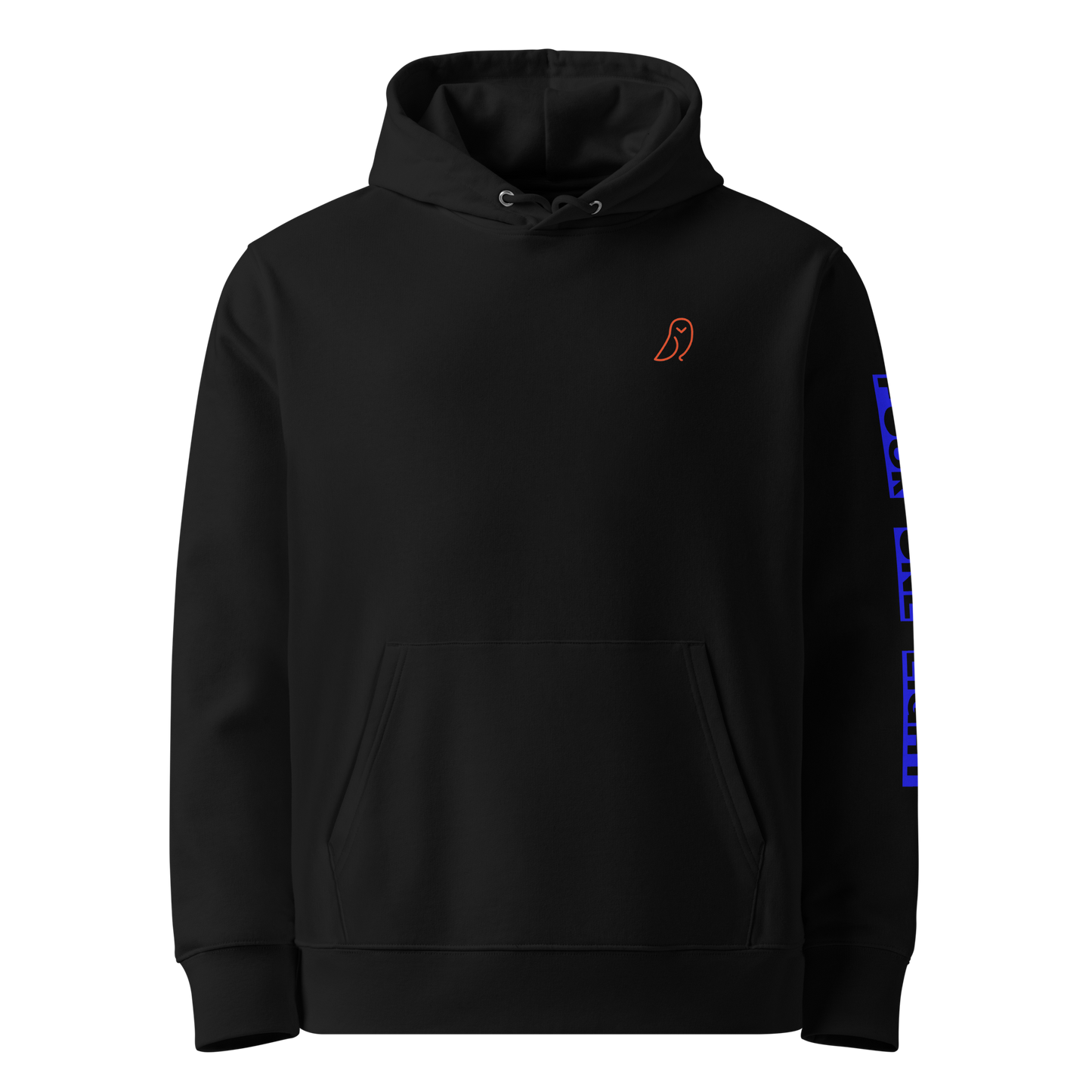 418 Bloc Blue Sleave Hoodie Black