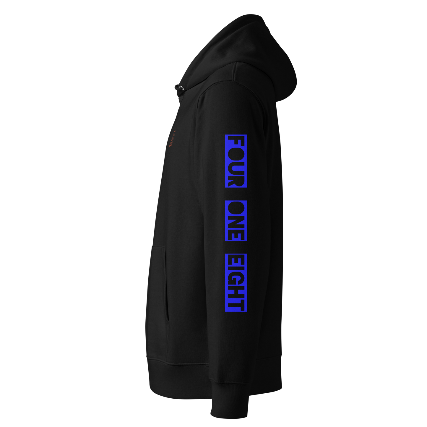 418 Bloc Blue Sleave Hoodie Black