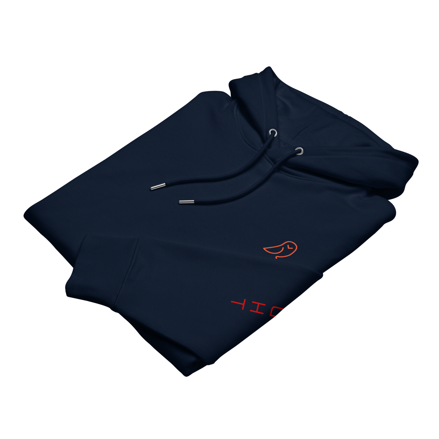 418 Bungee Red Sleave Hoodie Navy