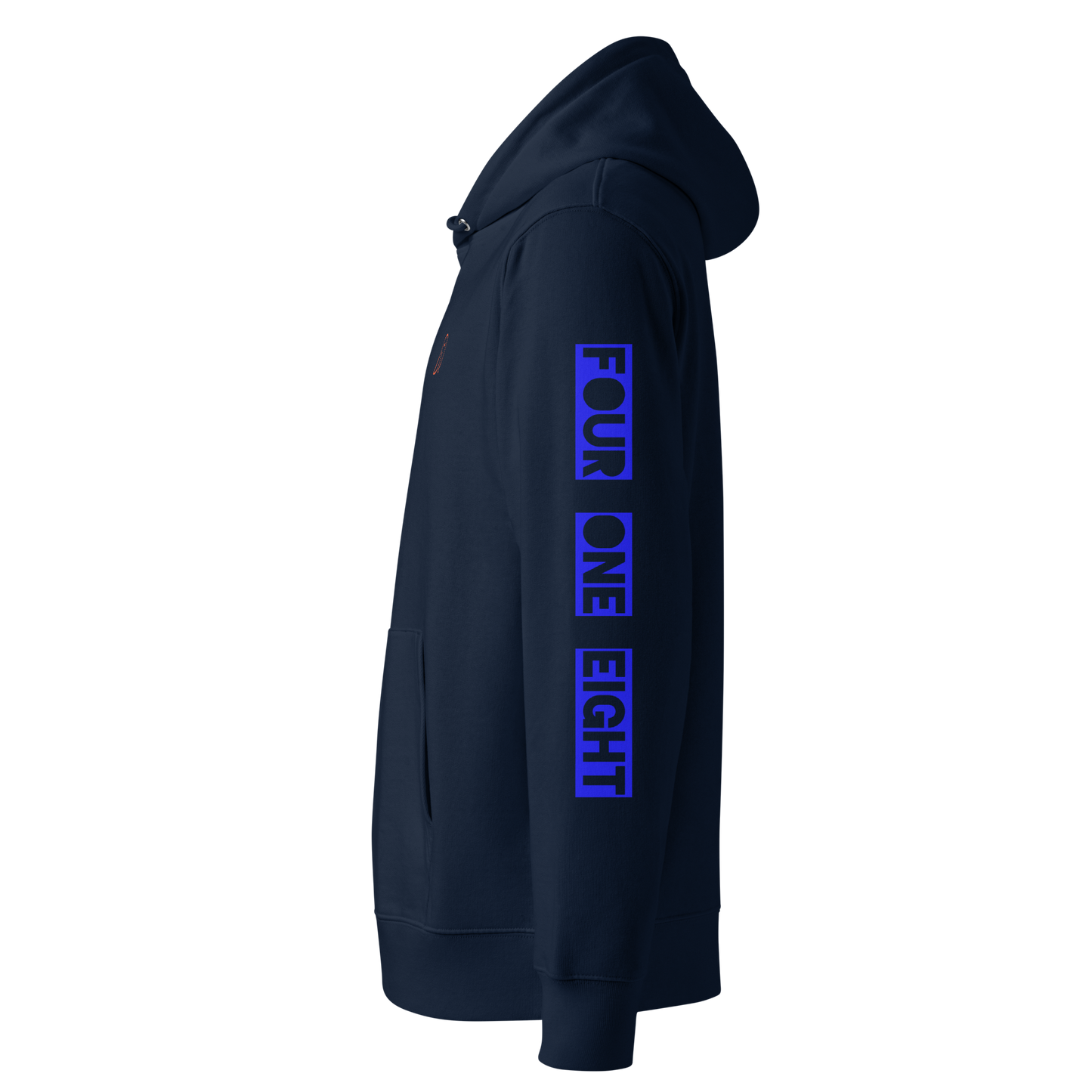 418 Bloc Blue Sleave Hoodie Navy