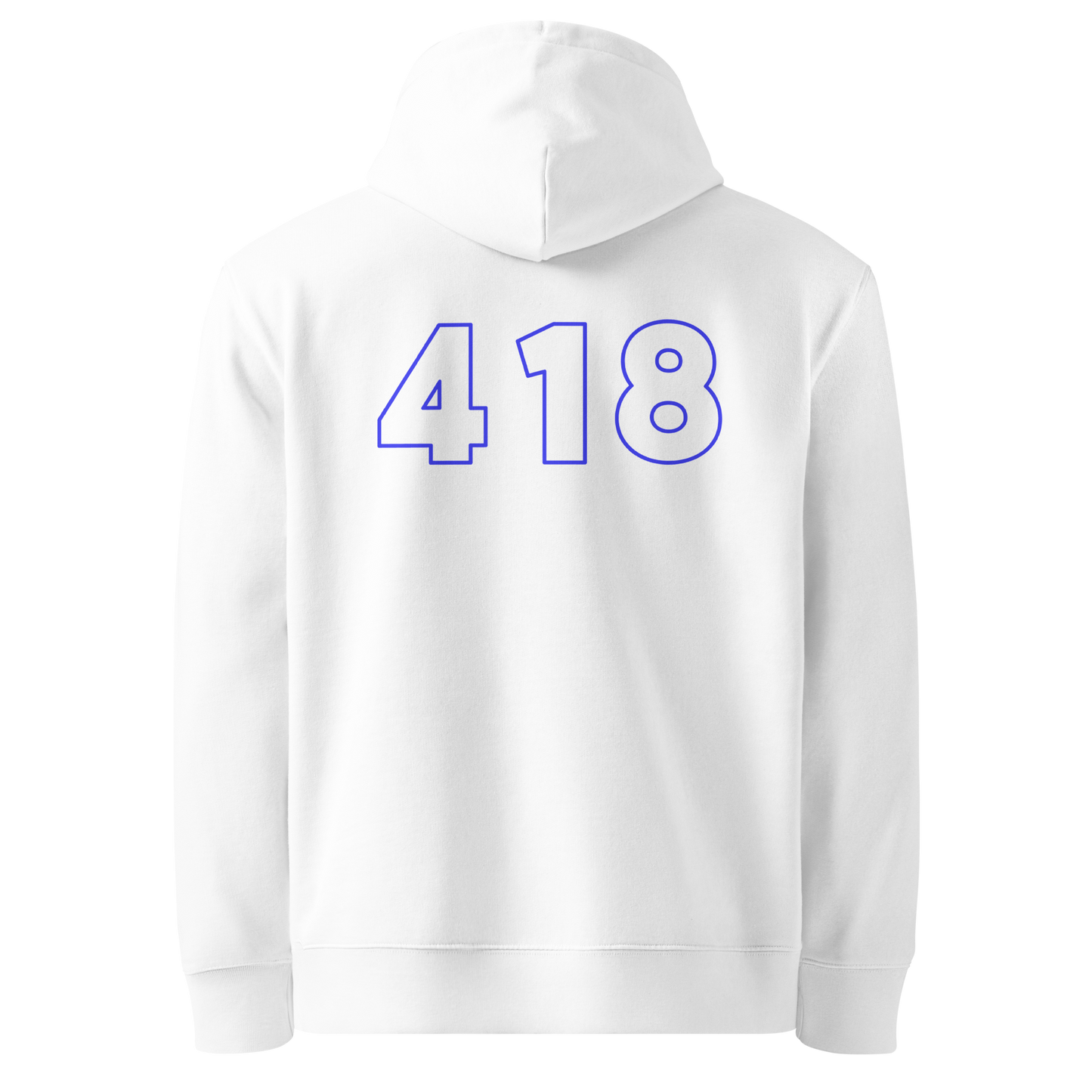 418 Hollow Blue Back White