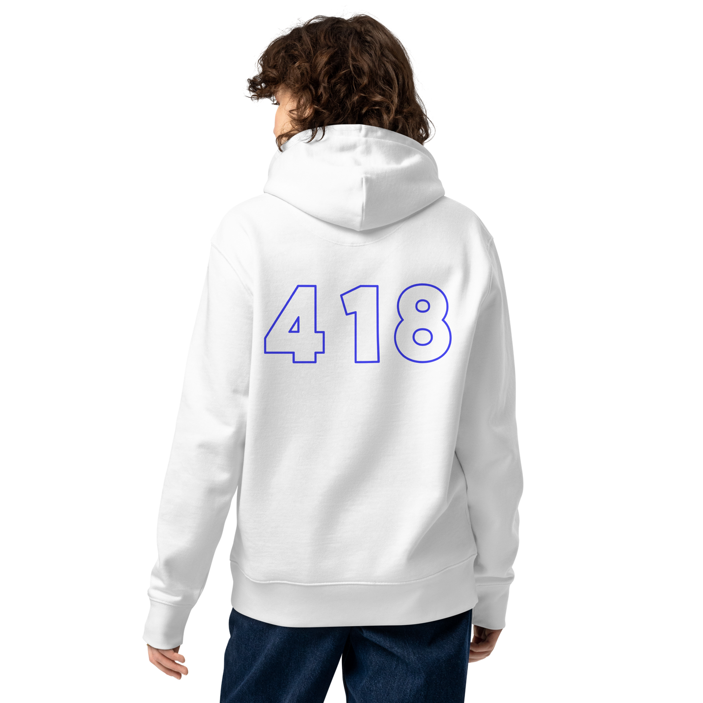 418 Hollow Blue Back White
