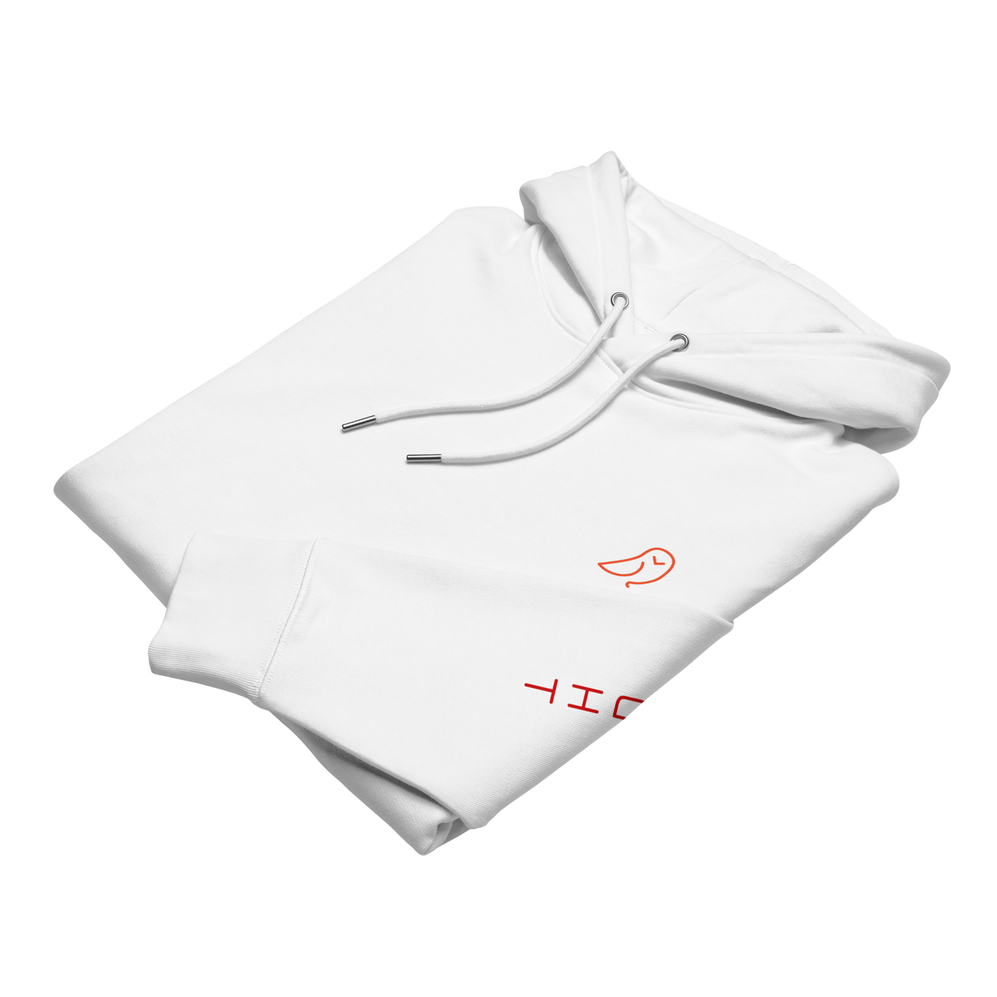 418 Bungee Red Sleave Hoodie White