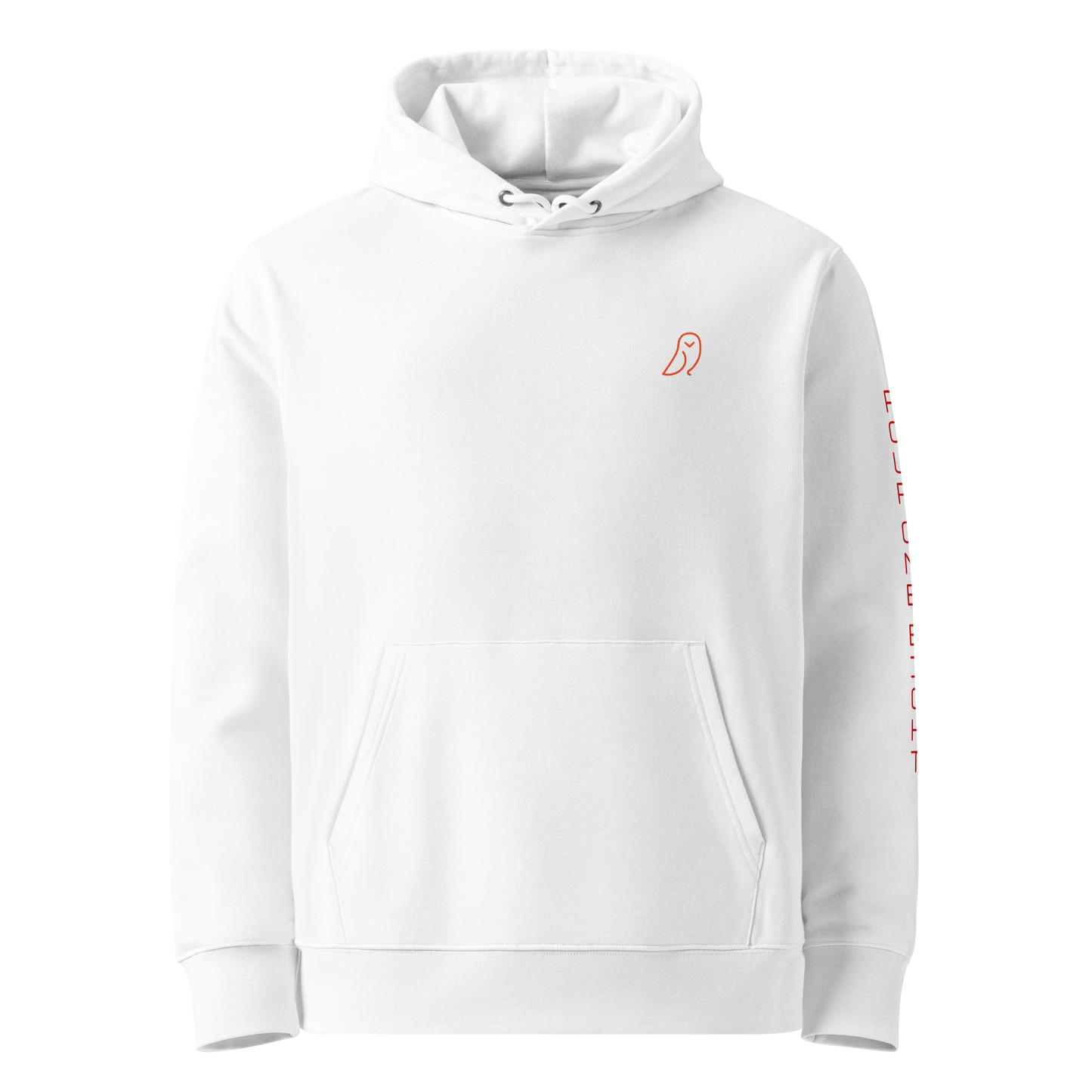418 Bungee Red Sleave Hoodie White