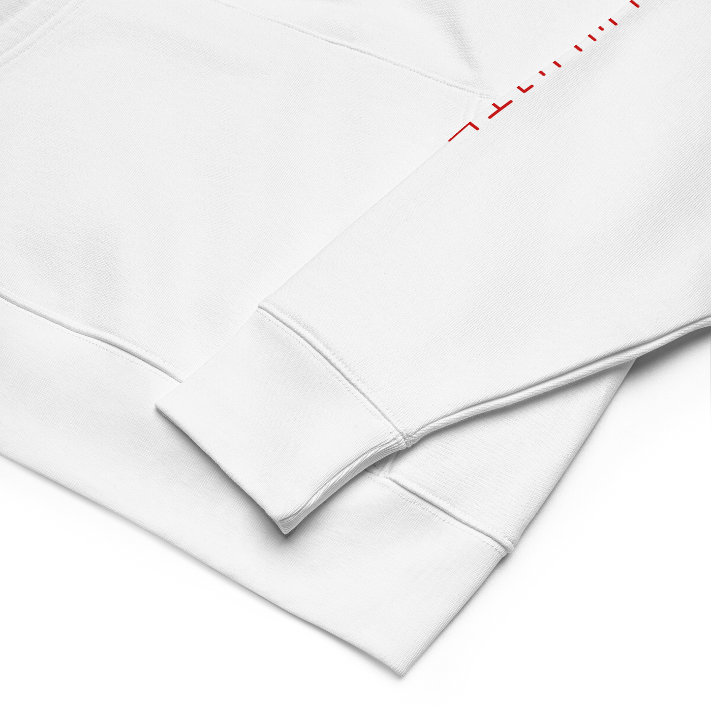 418 Bungee Red Sleave Hoodie White