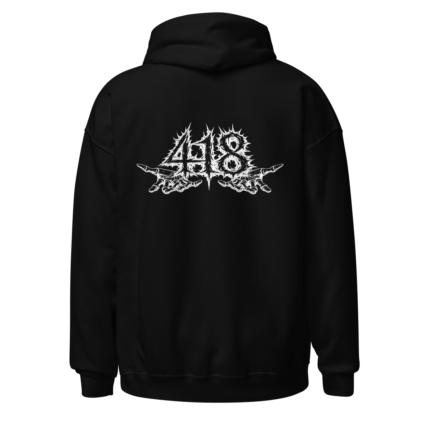 418 Distortion Death Hands Hoodie Black