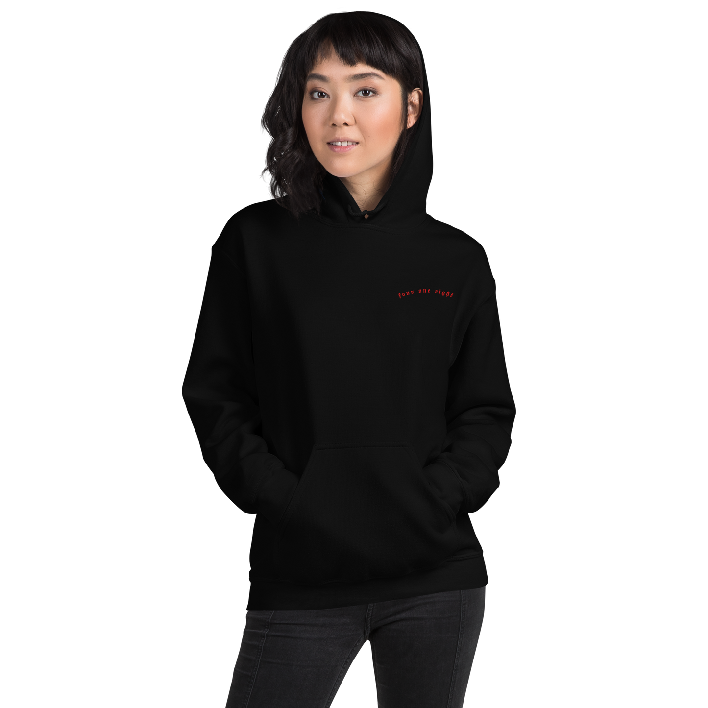 418 Distortion Death Hands Hoodie Black