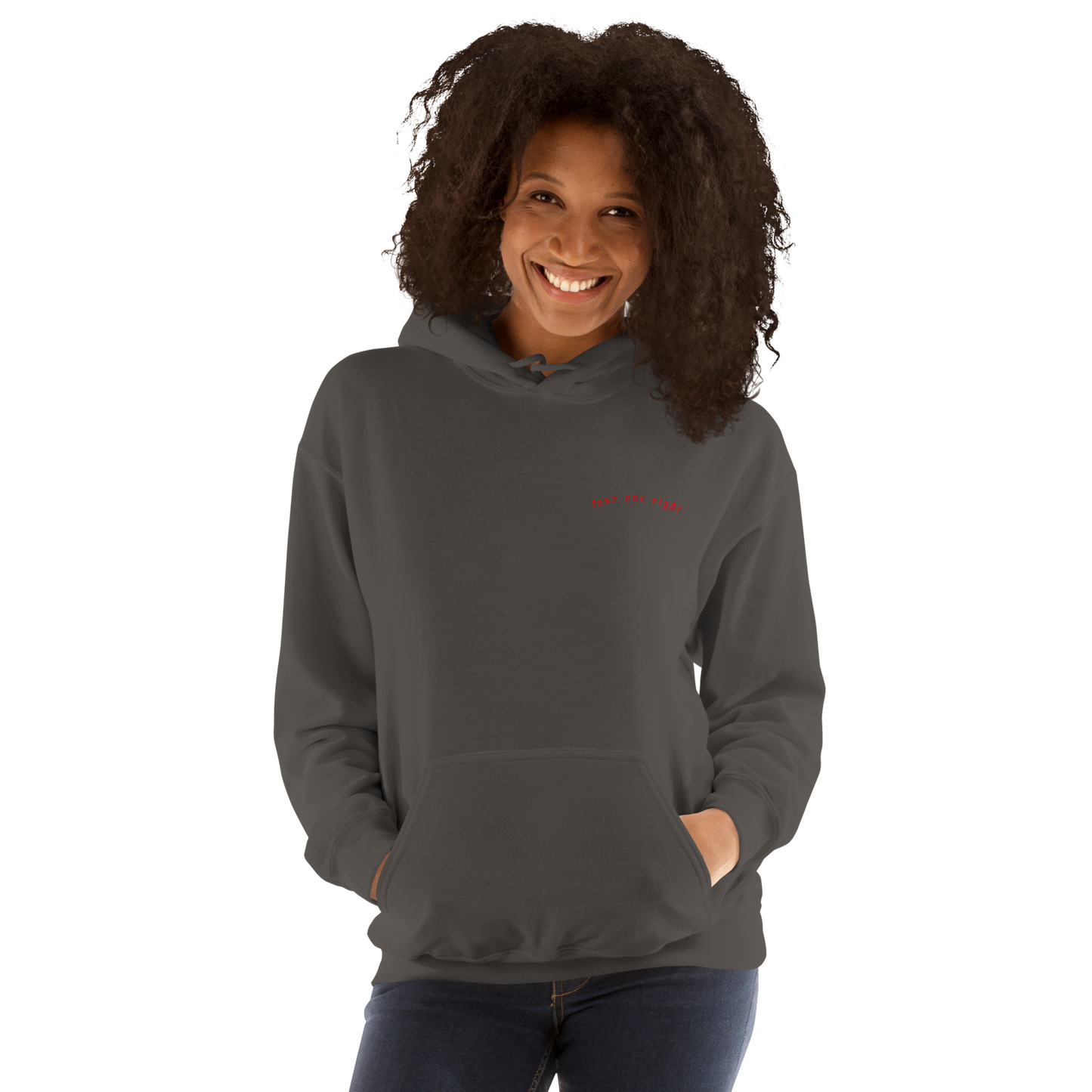 418 Distortion Death Hands Hoodie Charcoal