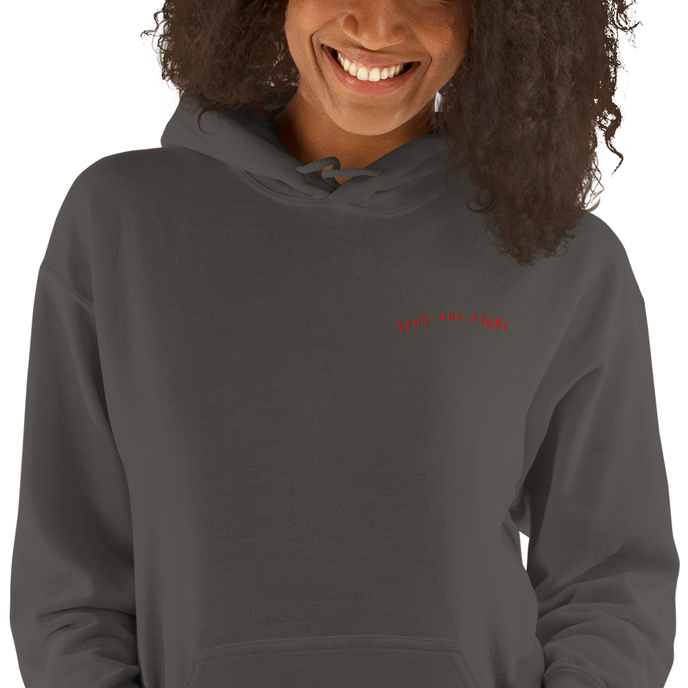 418 Distortion Death Hands Hoodie Charcoal