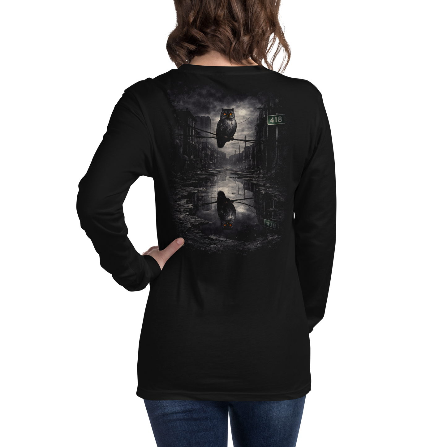 418 On a Wire Long Sleeve Tee Black