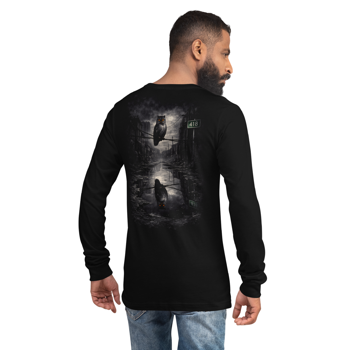 418 On a Wire Long Sleeve Tee Black
